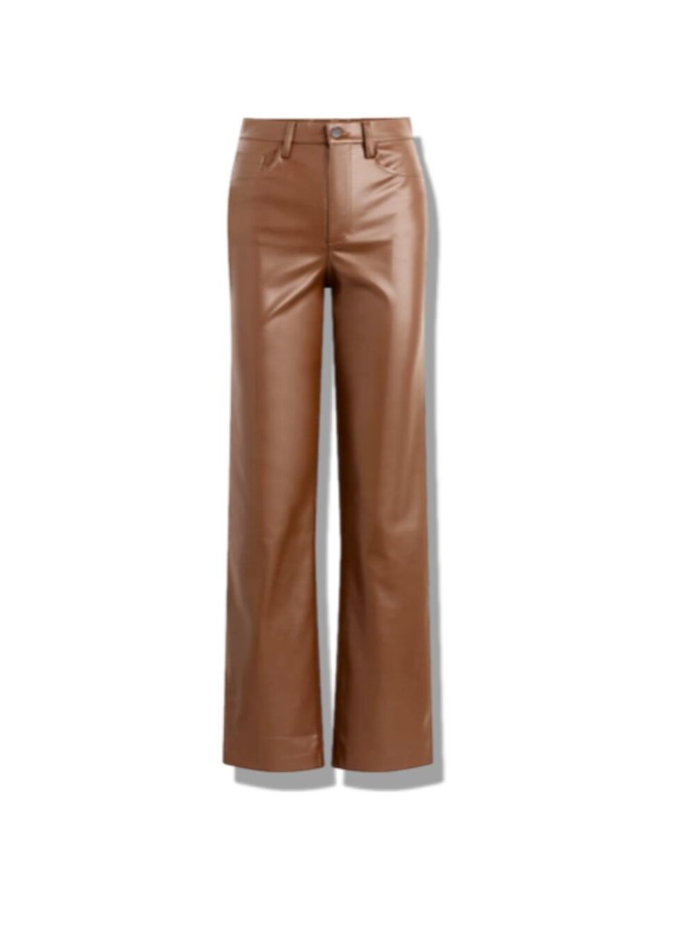 Joe's Jeans - Margot High-Rise Vegan Leather Straight Leg Pants in Toffee — 26